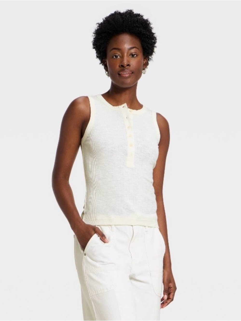 Women's Henley Tank Top - Universal
Thread™ Cream M - NWT